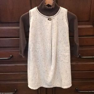 Girls Two-Piece Brown/Oatmeal Jumper. Size 8